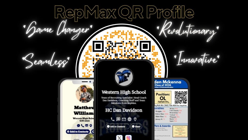 Level Up Your Game: RepMax QR Profiles Revolutionize High School Athlete Visibility